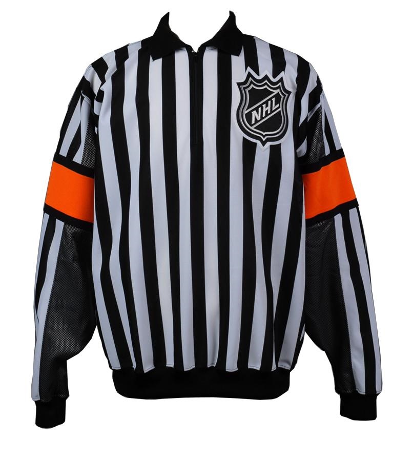 Hockey - Paul Stewart Signed NHL Referee Jersey With 1010th Game Inscription