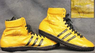 - L.C. Greenwood Yellow Adidas High Tops