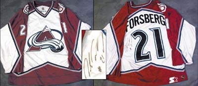 - 1990's Peter Forsberg Colorado Avalanche Game Worn Jersey