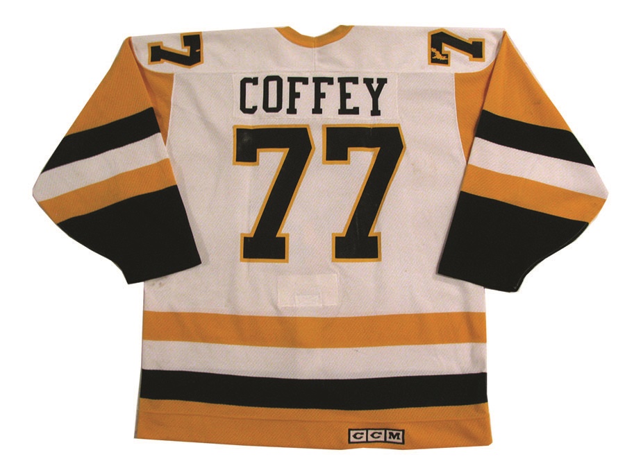 Hockey - 1987-88 Paul Coffey Pittsburgh Penguins Game Worn Photo-Matched Jersey