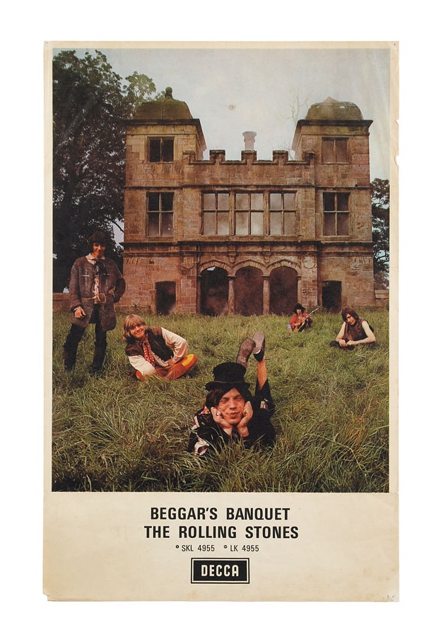 Rock 'n'  Roll - Rolling Stones Beggar's Banquet Original Decca Advertising Poster