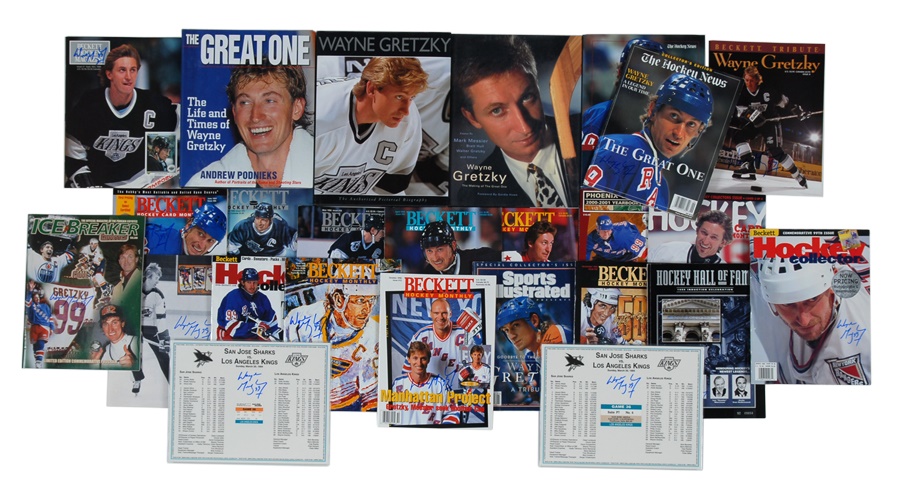 Hockey - Wayne Gretzky Signed Magazines, Books and More (25)