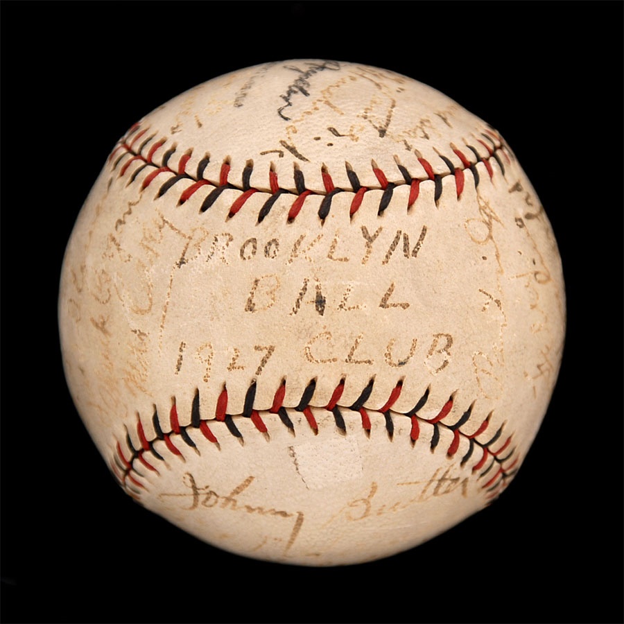 - 1927 Brooklyn Dodgers Team Signed Baseball