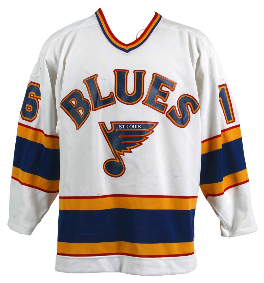 Hockey - 1986-87 Jocelyn Lemieux St. Louis Blues Game Worn Jersey