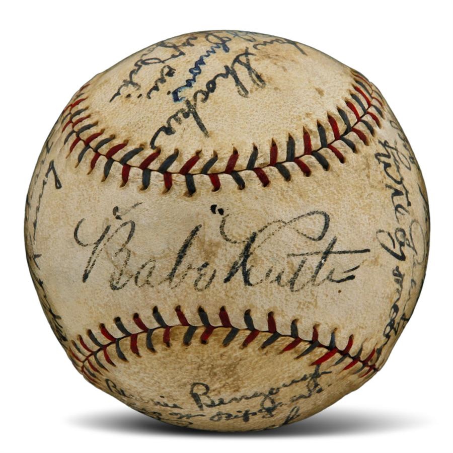 - New York Yankees 1927 World Championship Team-Signed Baseball