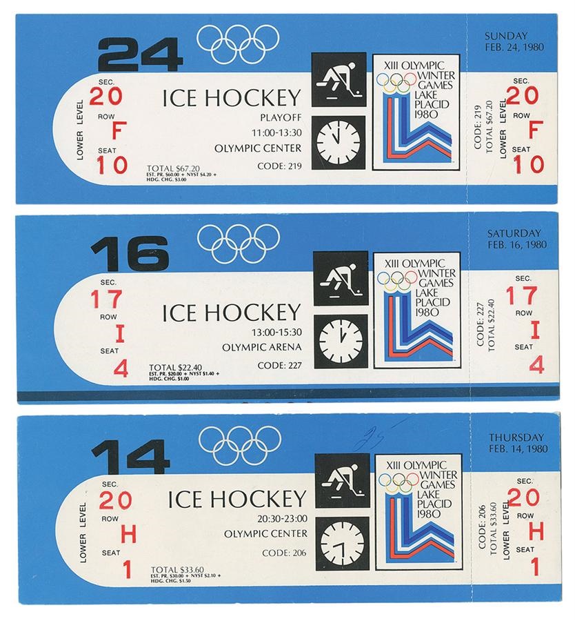 Hockey - 1980 Miracle On Ice Complete Set Of Full Tickets