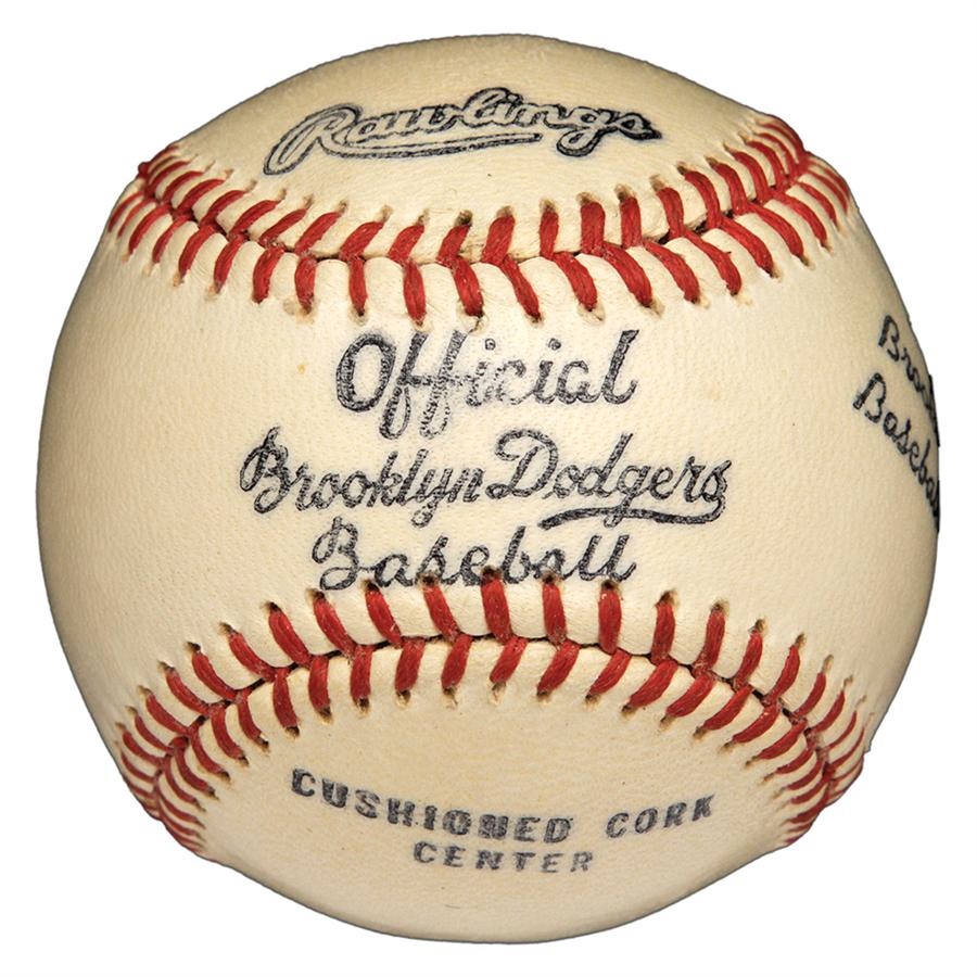 Jackie Robinson & Brooklyn Dodgers - 1940s Official Brooklyn Dodgers Unsigned Baseball in Original Box