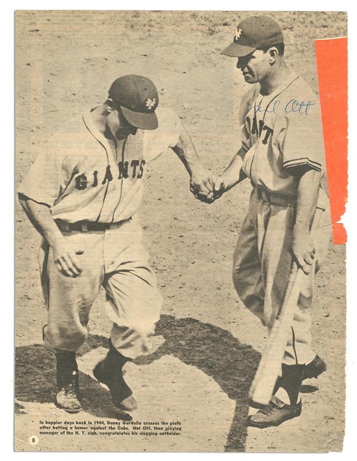 The Letter Writer Collection - Pair of Large Mel Ott Signed Photos (2)