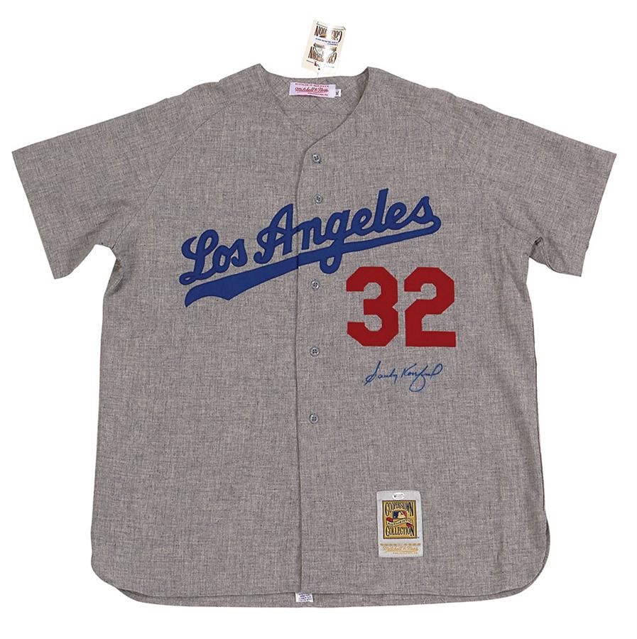 Jackie Robinson & Brooklyn Dodgers - Sandy Koufax Signed Cooperstown Collection Jersey