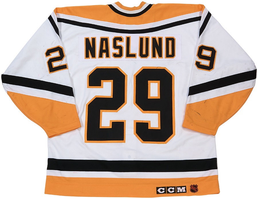 Hockey - 1994-95 Markus Naslund Pittsburgh Penguins Game Worn Jersey