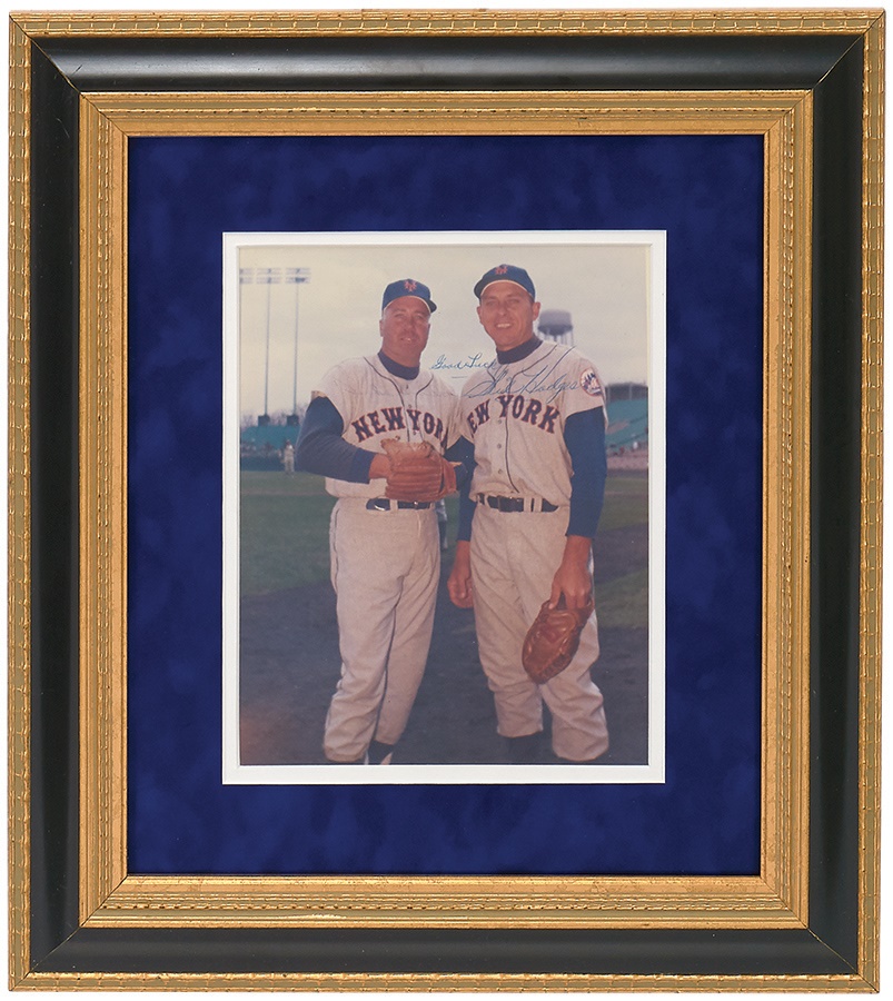 Jackie Robinson & Brooklyn Dodgers - Gil Hodges and Duke Snider Signed Photograph