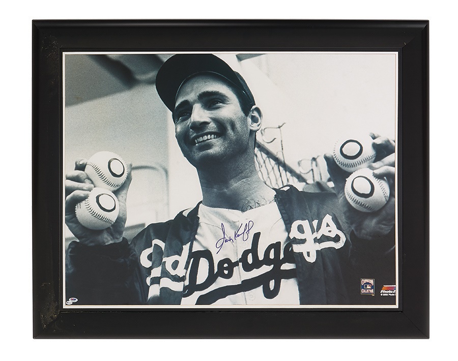 Jackie Robinson & Brooklyn Dodgers - Oversized Sandy Koufax Signed Photograph
