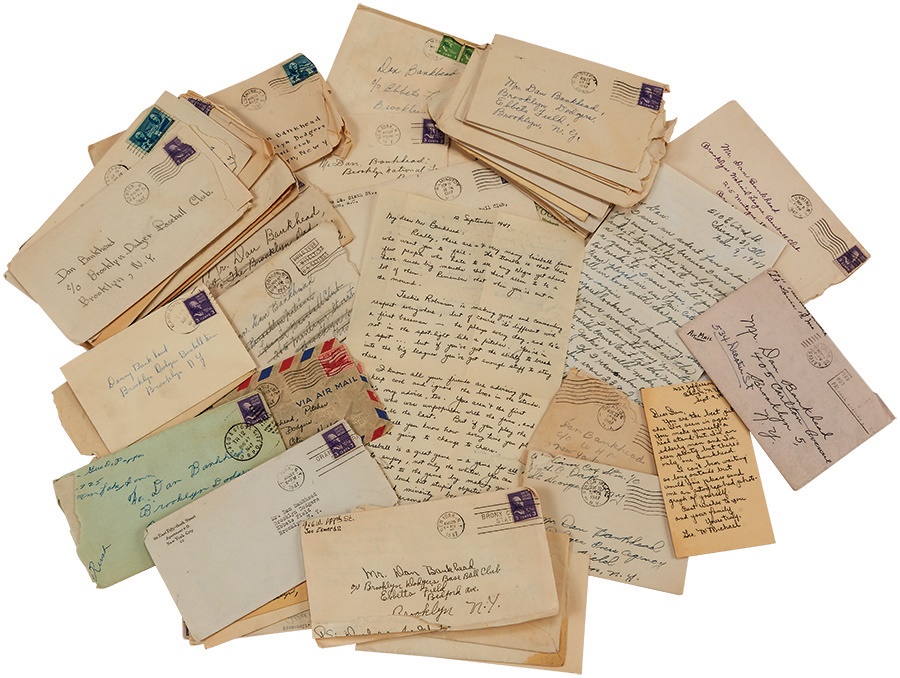 Jackie Robinson & Brooklyn Dodgers - 1947 Collection of Letters Congratulating Dan Bankhead's Brooklyn Dodger Debut (60+)