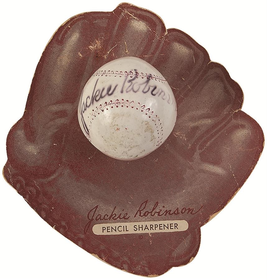Jackie Robinson & Brooklyn Dodgers - Impossible to Find 1950 Jackie Robinson Pencil Sharpener