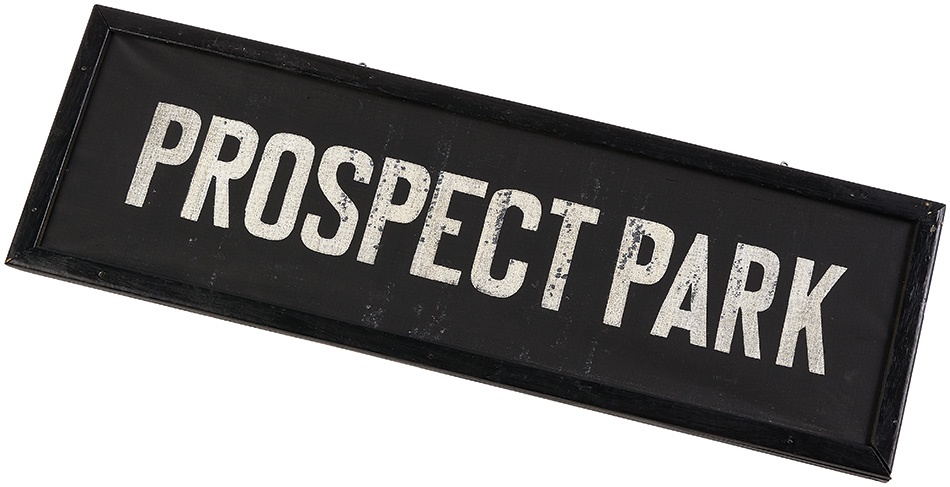 Jackie Robinson & Brooklyn Dodgers - Prospect Park Ebbets Field Subway Sign