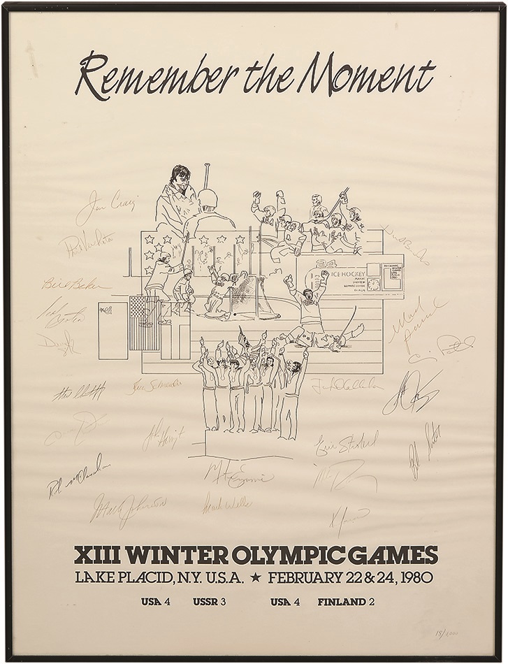 Hockey - 1980 U.S. Olympic Limited Edition Signed Poster #18/1000