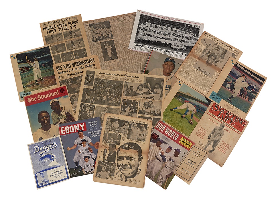 Jackie Robinson & Brooklyn Dodgers - Brooklyn Dodger Publications, Books & Ephemera (ex-Sal LaRocca Collection) 450+ Pieces