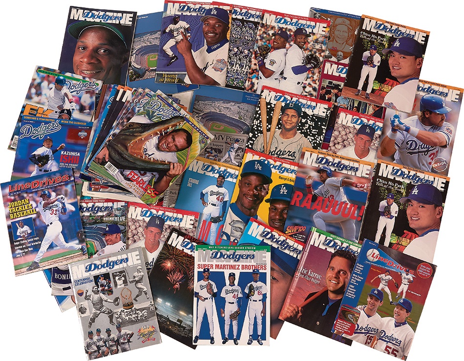 Jackie Robinson & Brooklyn Dodgers - Sal Larocca Los Angeles Dodger Program Collection (340+ pieces)