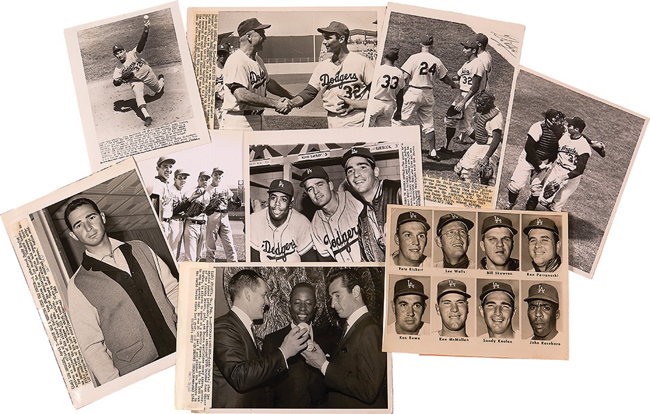 Jackie Robinson & Brooklyn Dodgers - Sandy Koufax Vintage Photos (11) Ex-Sal Larocca