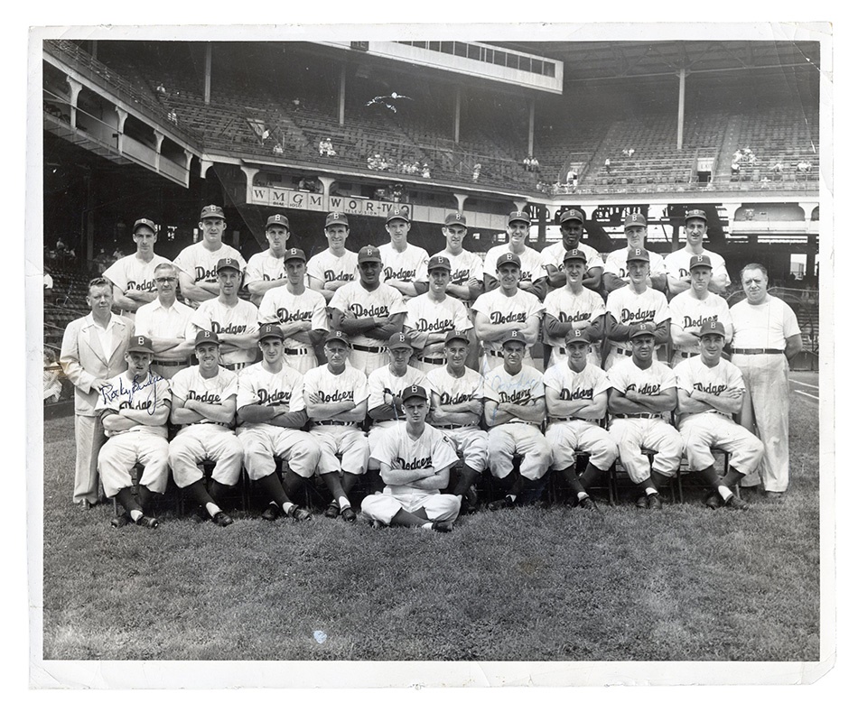 Jackie Robinson & Brooklyn Dodgers - 1951 Brooklyn Dodgers Vintage Team Signed Photograph (ex-Sal Larocca)