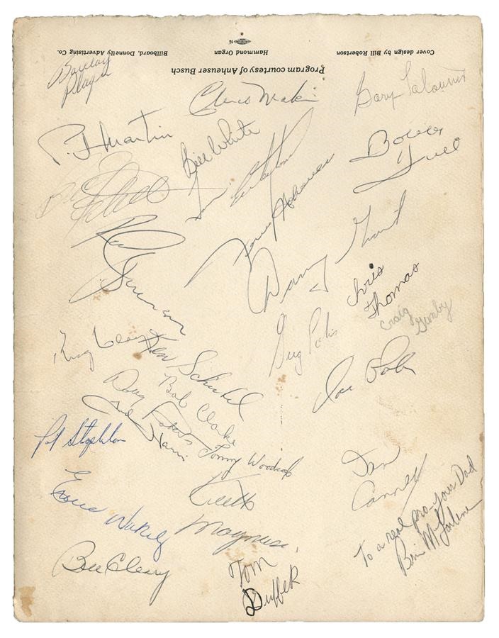 Hockey - 1971 National Hockey League Signed Banquet Program (24 Signatures)