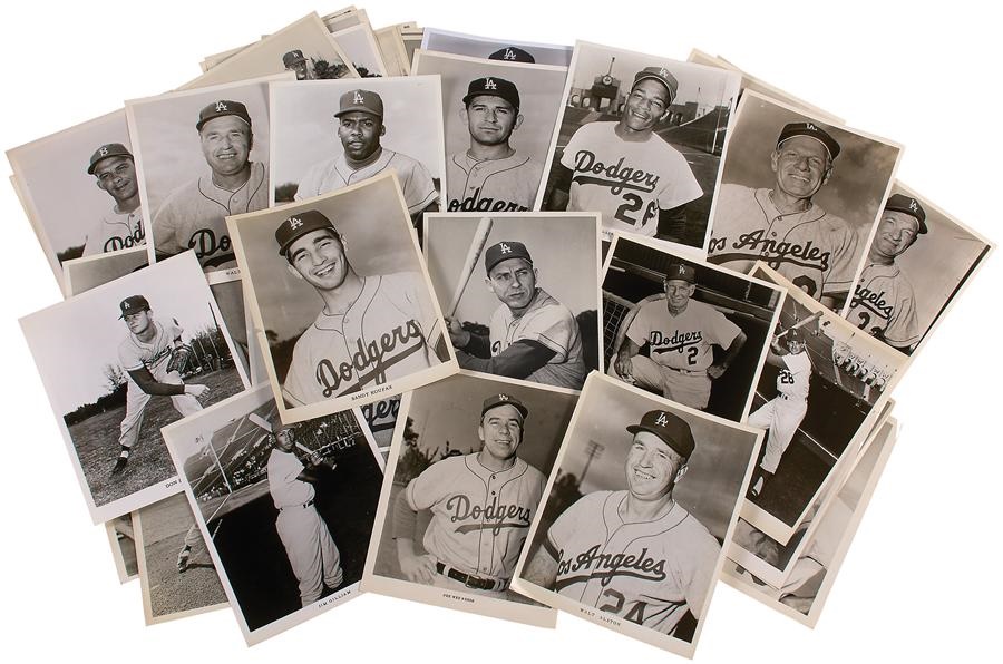 Jackie Robinson & Brooklyn Dodgers - 1950s-60s Brooklyn & L.A. Dodgers Team Issue Publicity Photos Lot of 79 (ex-Sal Larocca)