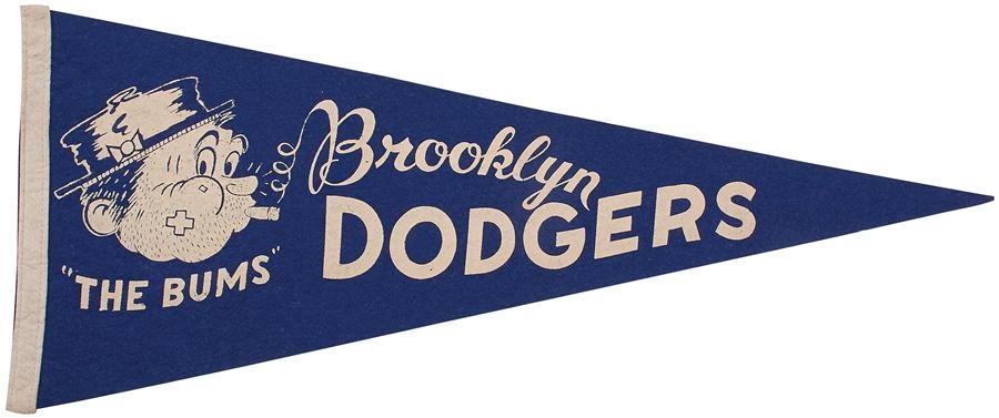 Jackie Robinson & Brooklyn Dodgers - Brooklyn Dodger "The Bums" Pennant