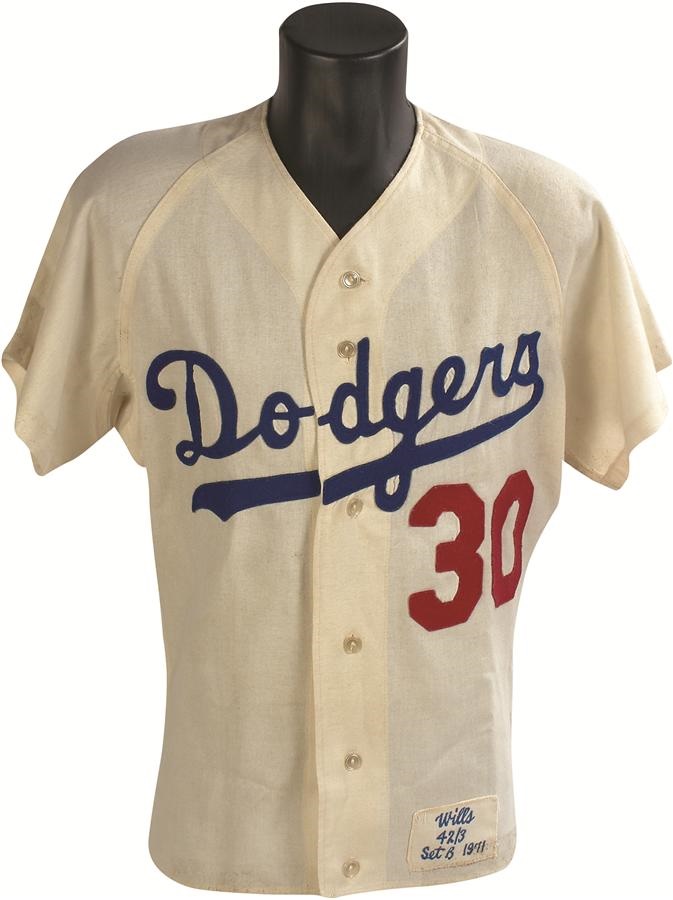 Jackie Robinson & Brooklyn Dodgers - 1971 Maury Wills Los Angeles Dodgers Jersey