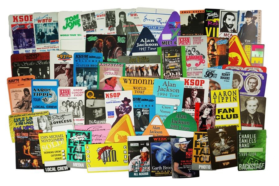 - Huge 1980s-90s Country Music Concert Backstage Pass Collection from Otto (225+)