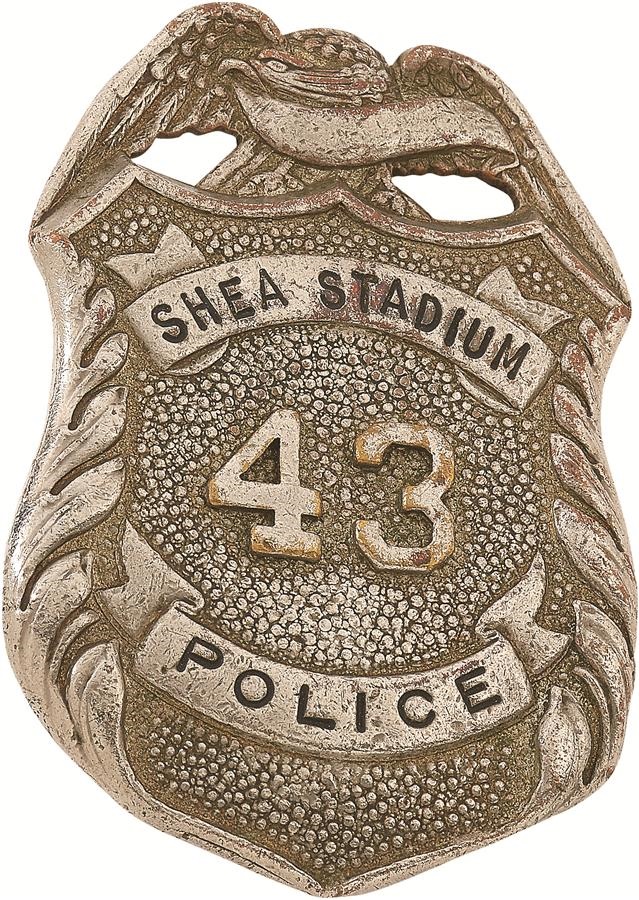 Stadium Artifacts - 1964 Shea Stadium Opening Policeman's Badge