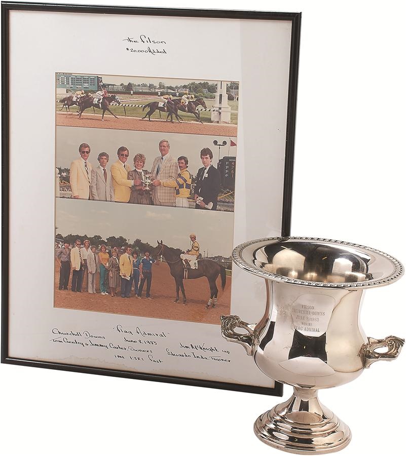 - 1983 Churchill Downs Winner's Trophy & Photo - Co-Owned by President Jimmy Carter
