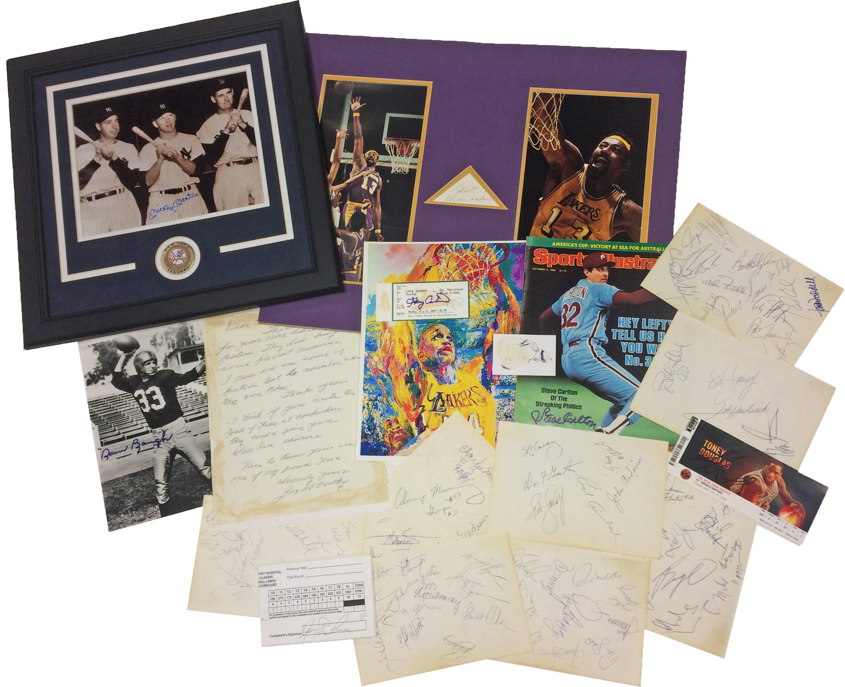 - Multi-Sport Autograph Collection with Wilt Chamberlain & Mickey Mantle (100+)