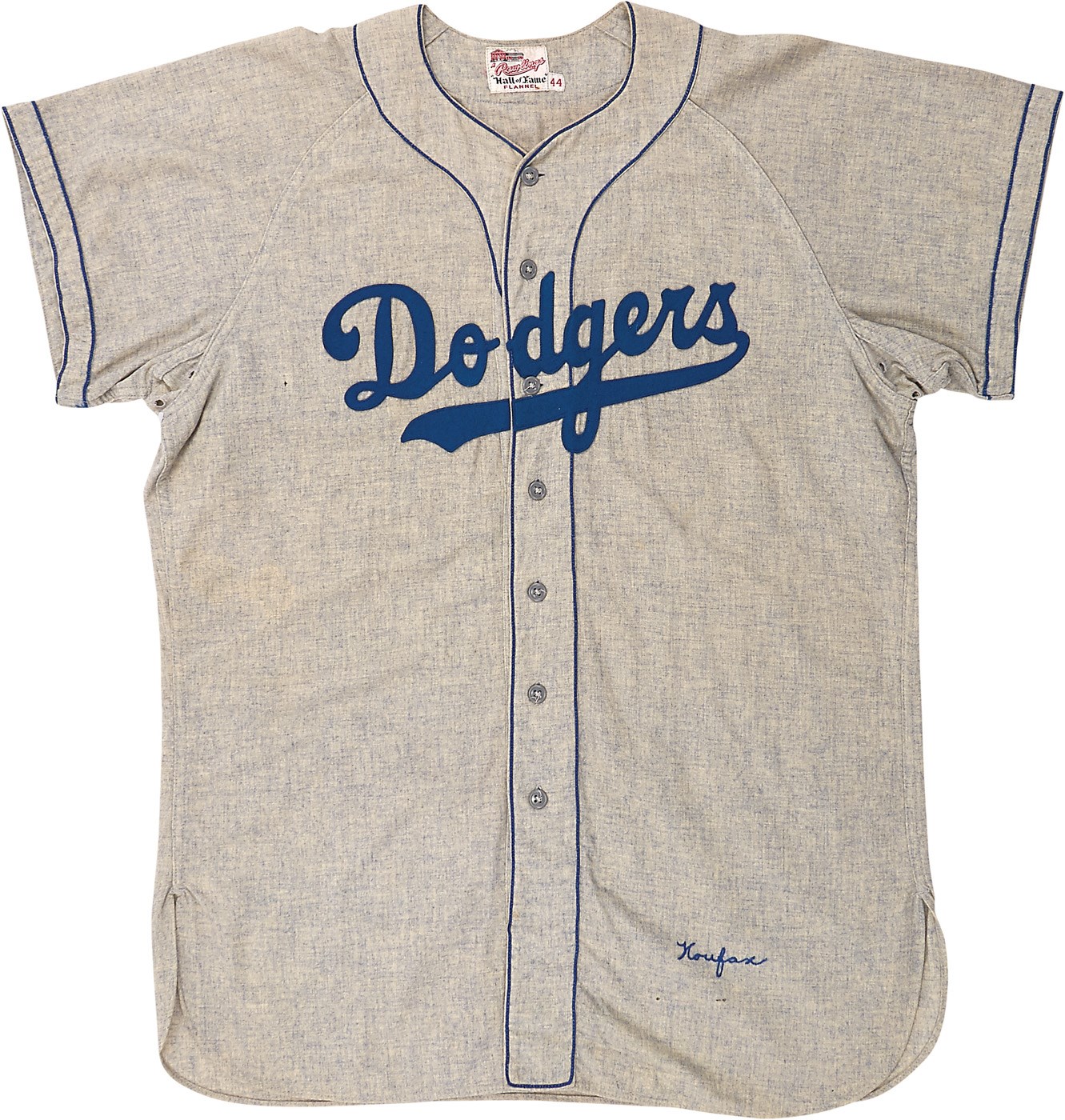 Jackie Robinson & Brooklyn Dodgers - 1955 Sandy Koufax Brooklyn Dodgers Rookie Jersey - Photo-Matched (MEARS 9.5)