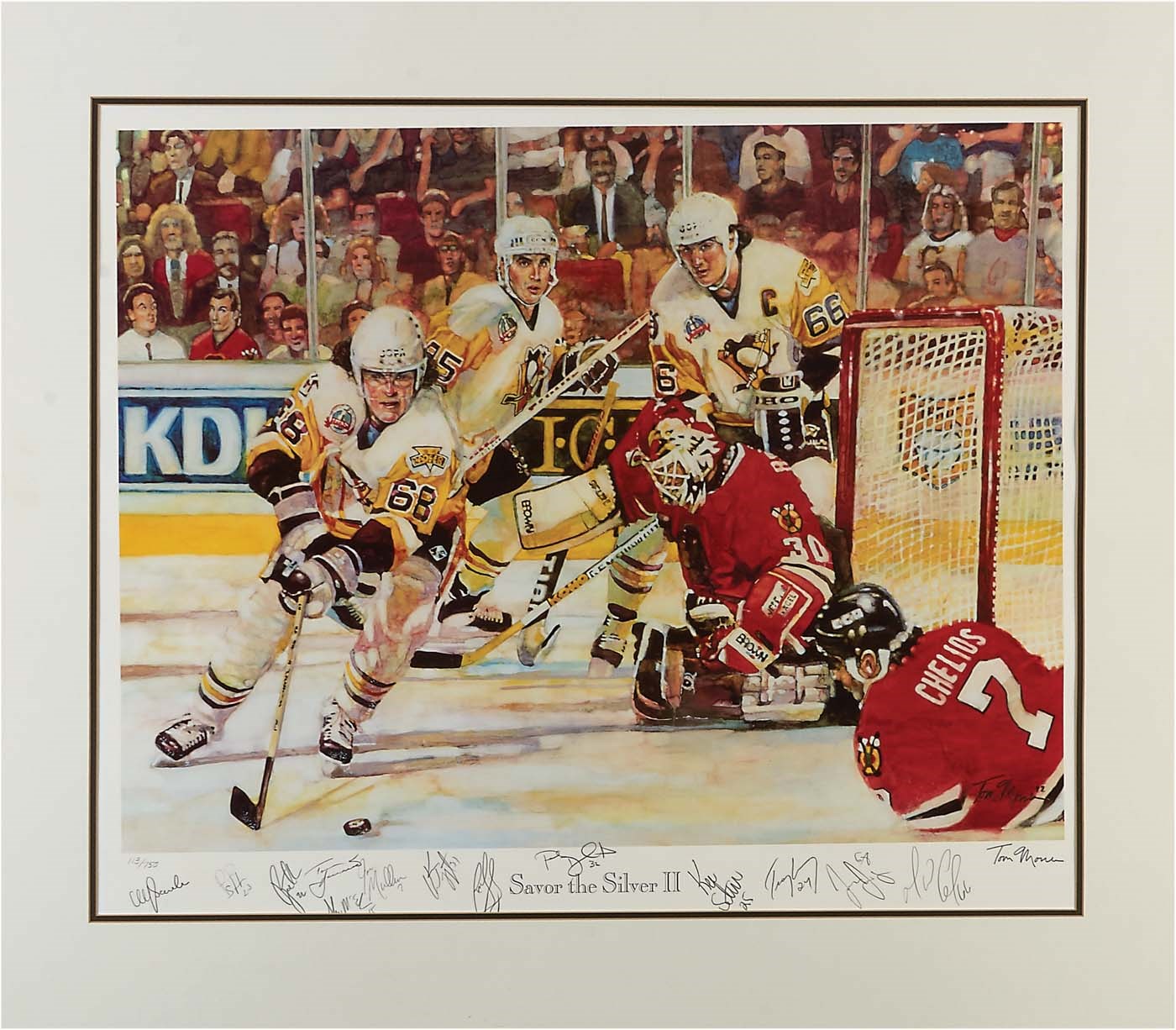 Hockey - 1992-93 Pittsburgh Penguins Stanley Cup Champions Team-Signed Lithograph