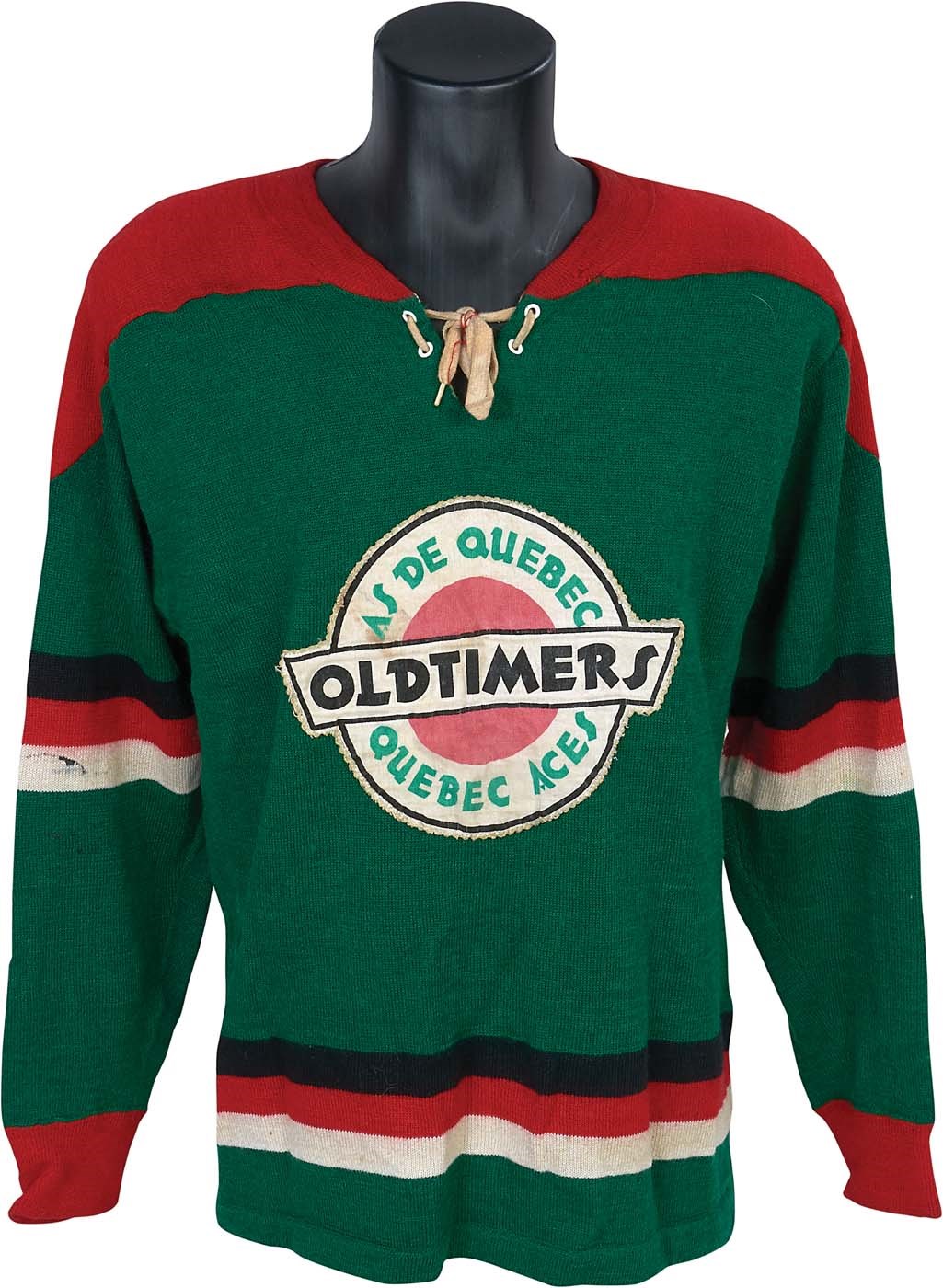 Hockey - 1950s Quebec Aces Old Timers Game Worn Wool Jersey