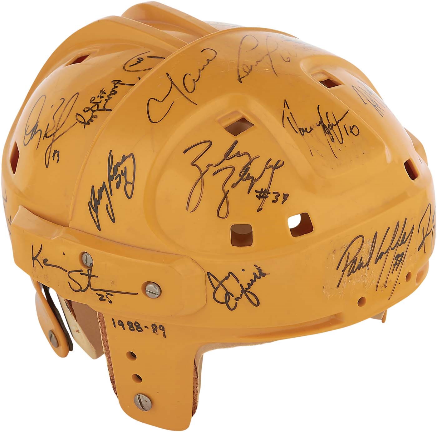 Hockey - 1980s Mario Lemieux Game Used Team-Signed Helmet