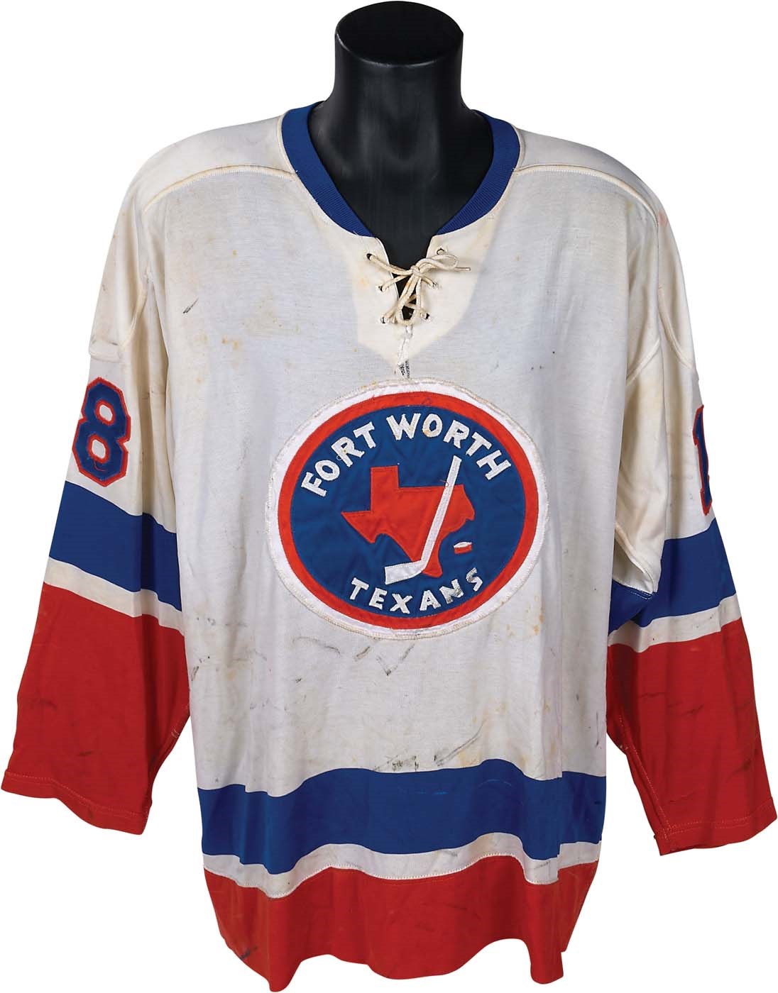 Hockey - 1970s Fort Worth Texans #18 Game Worn Jersey - Possible Ed Westfall Recycled Islanders Jersey