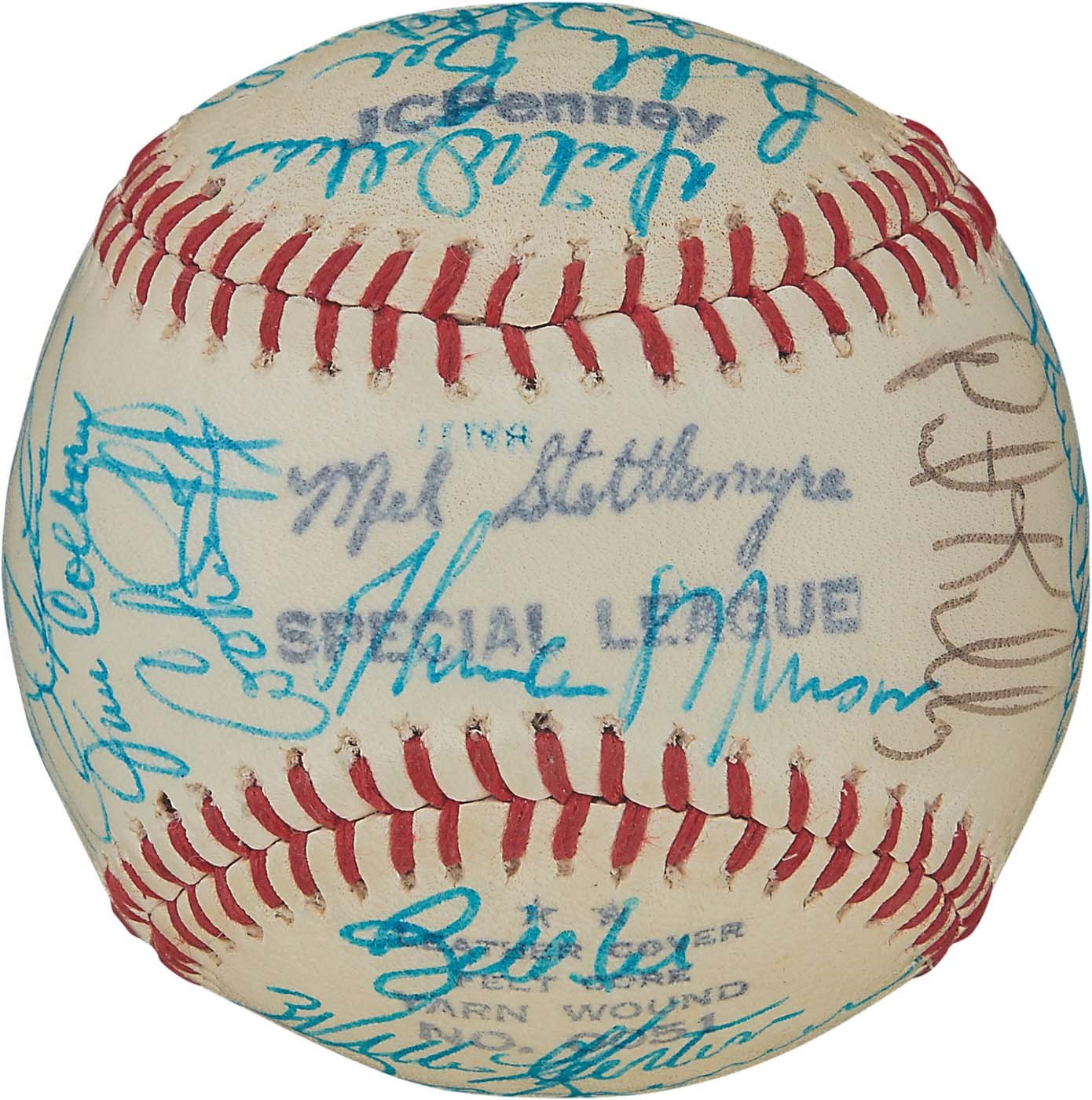 - 1973 American League All-Star Team-Signed Baseball w/Munson (PSA NM+ 7.5)