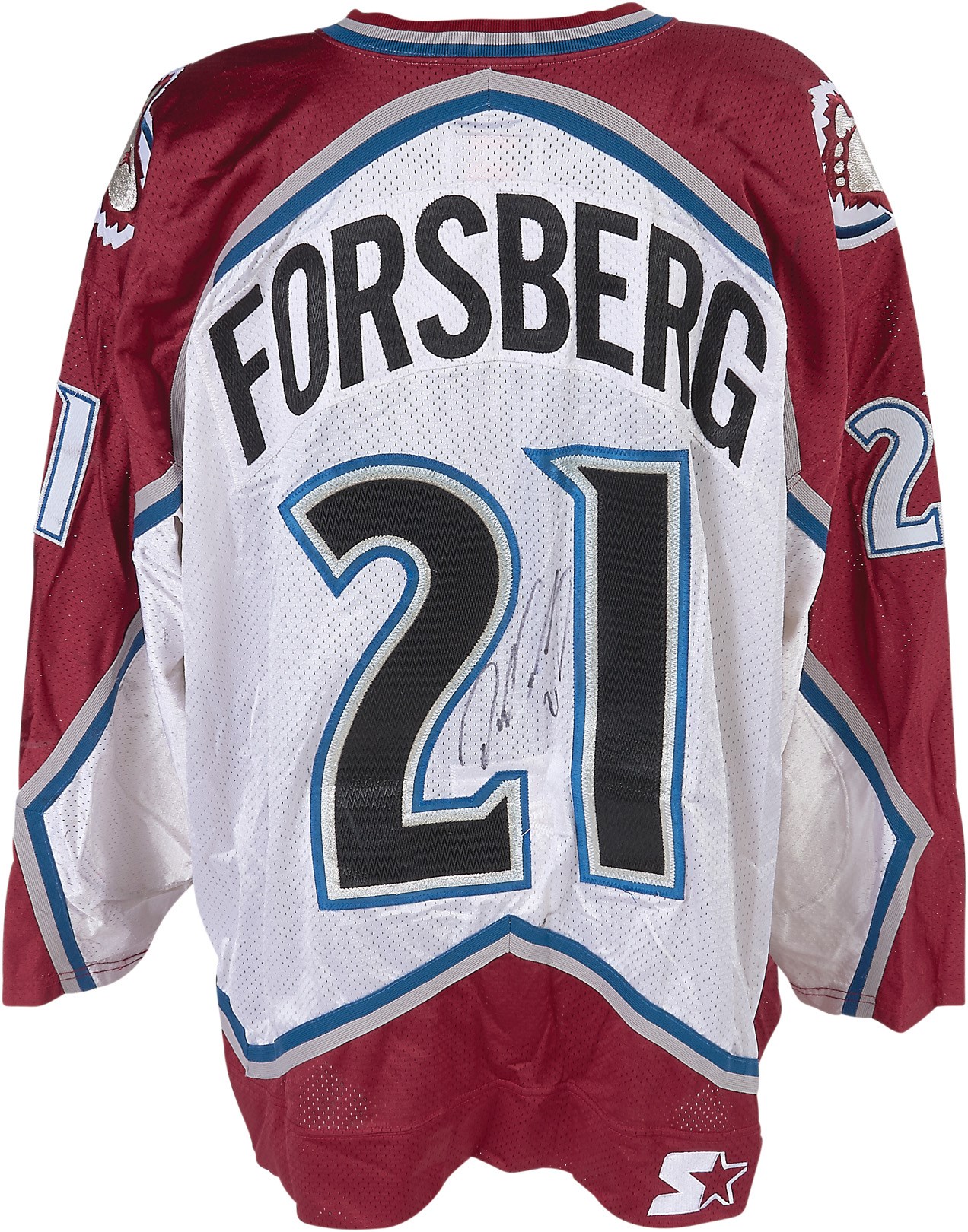 Hockey - 1998-99 Peter Forsberg Colorado Avalanche Game Worn Jersey (Photo-Matched, MeiGray)