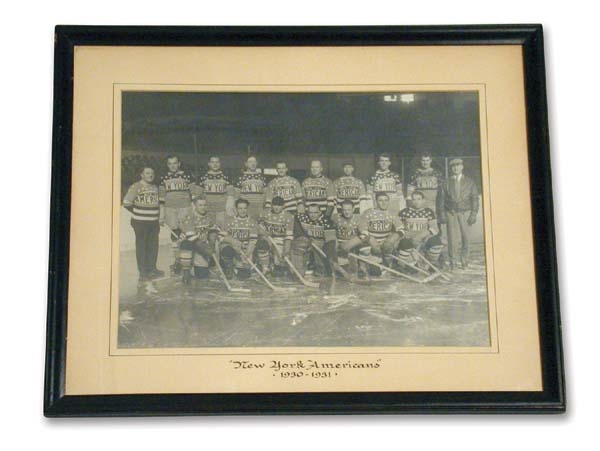 Hockey - 1930-31 NY Americans Team Photograph (15x18”)