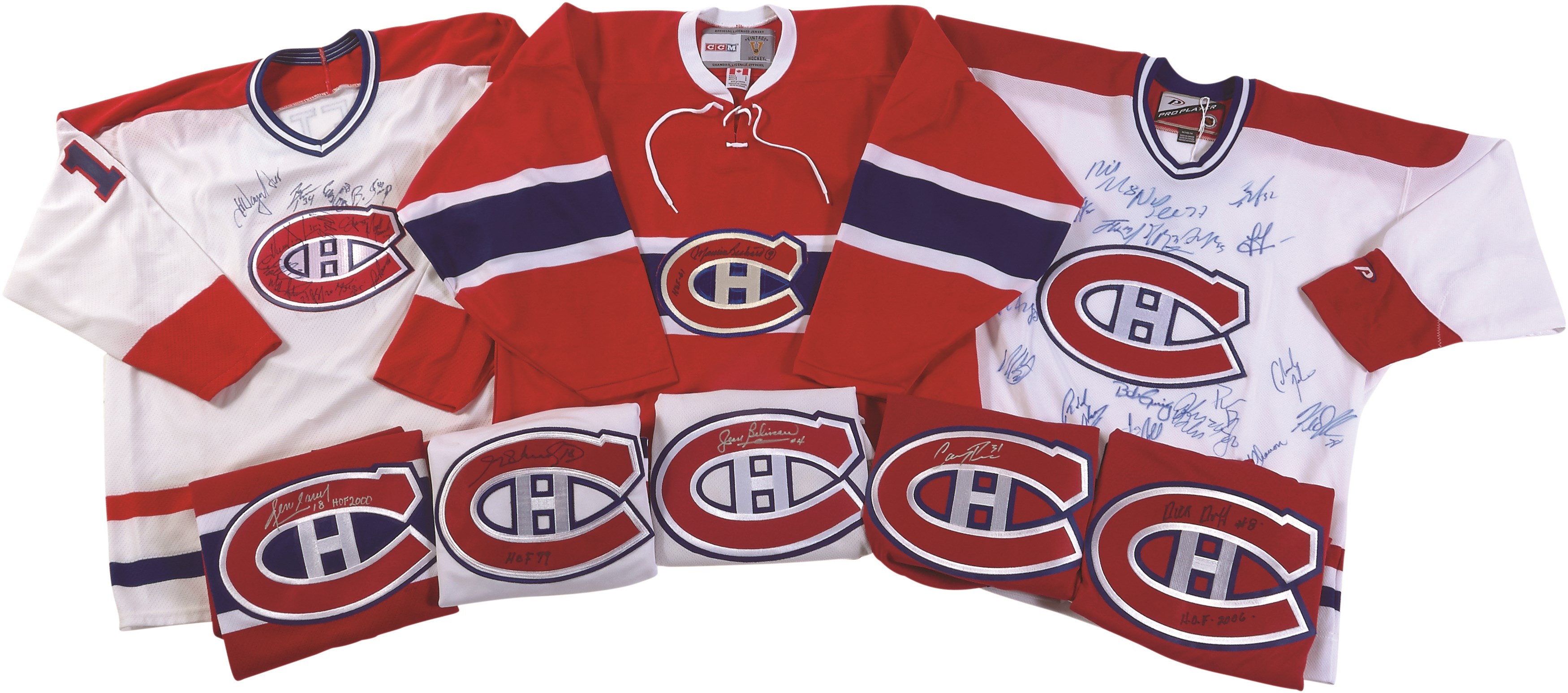 Hockey - Montreal Canadiens Signed Jersey Collection w/Beliveau & Richard (18)