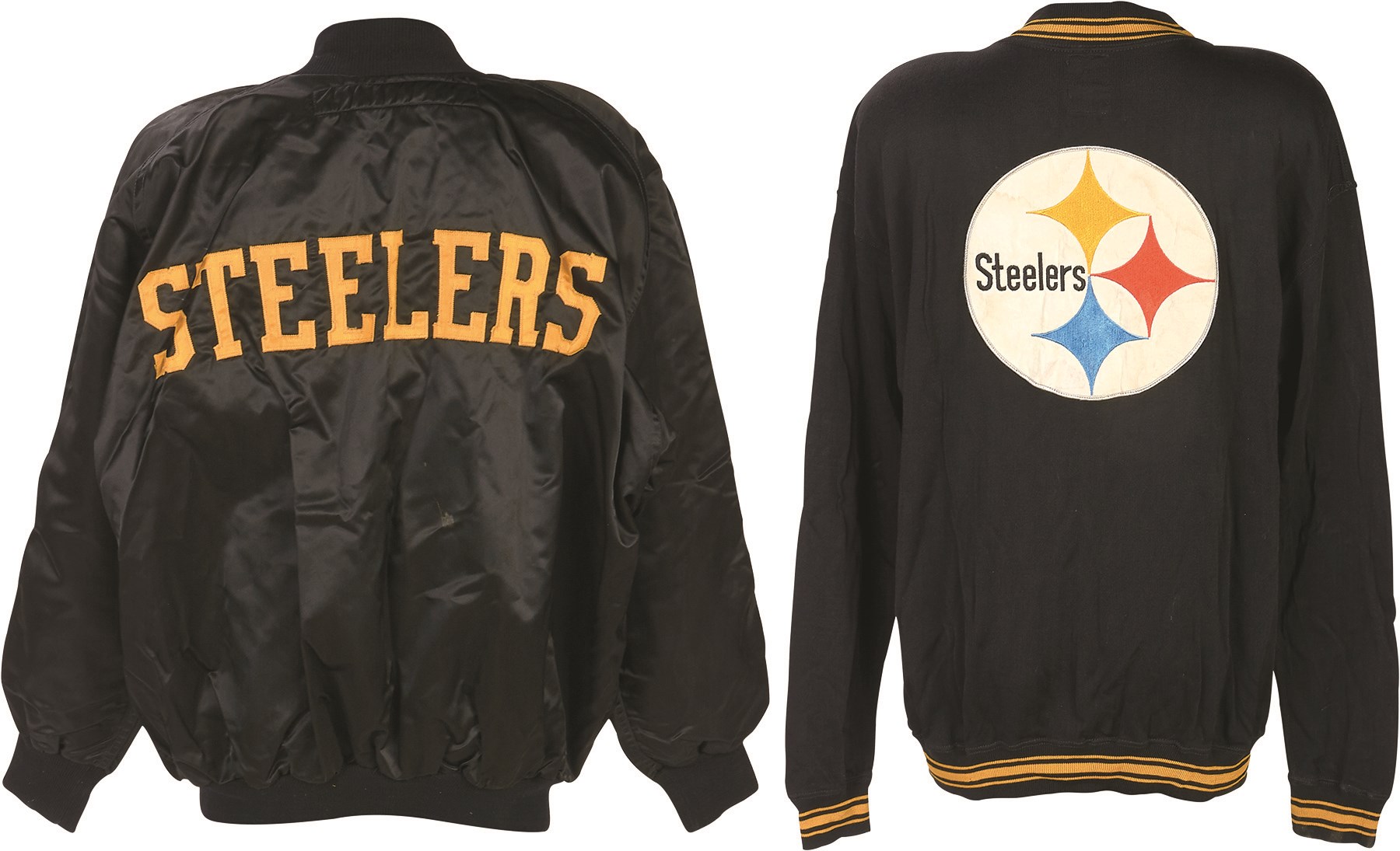 The Pittsburgh Steelers Game Worn Jersey Archive - Two Vintage Pittsburgh Steelers Sideline Jackets (Rawlings & MacGregor)