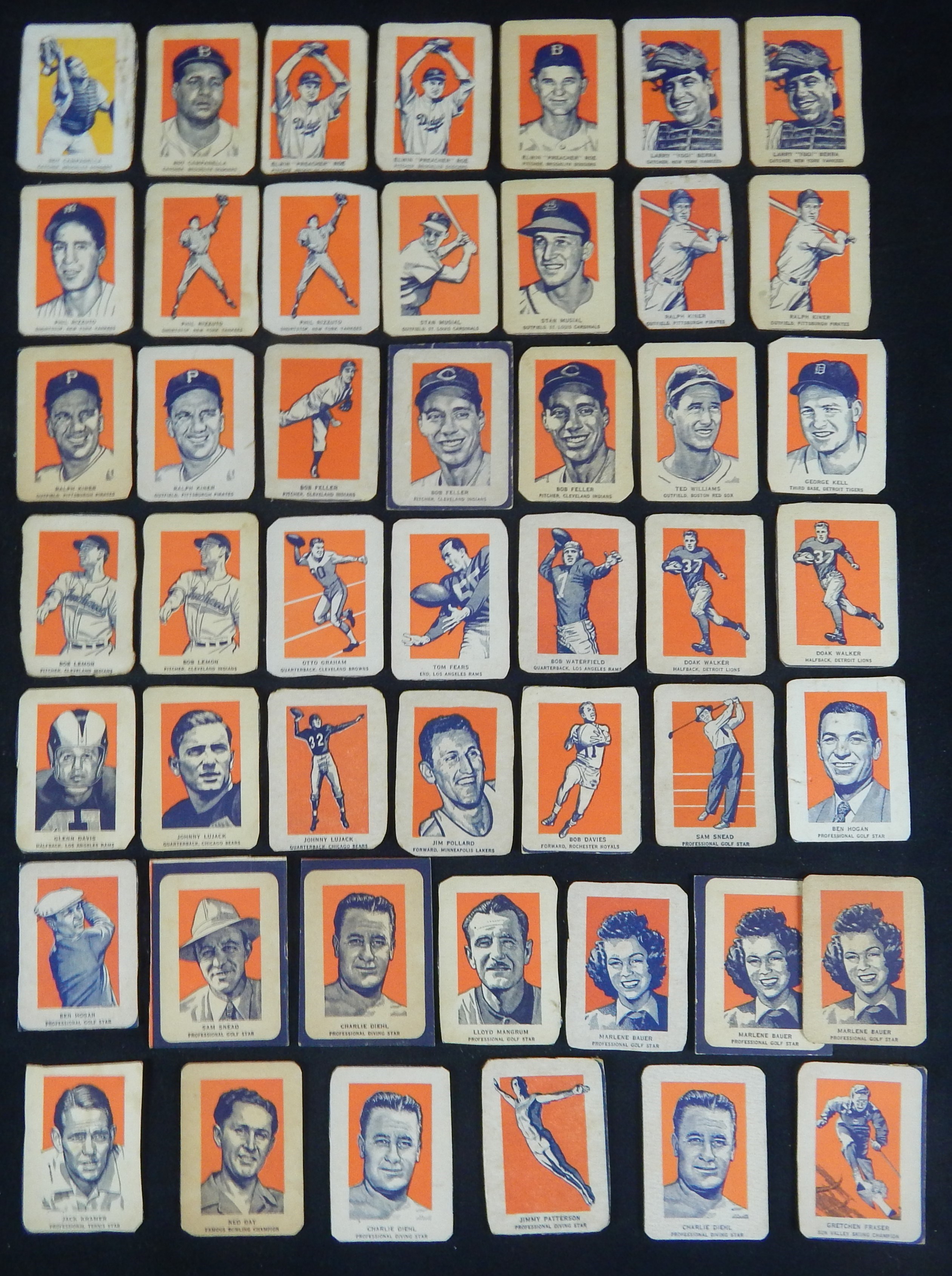 - 1952 Wheaties Collection of (40) Cards with Ted Williams