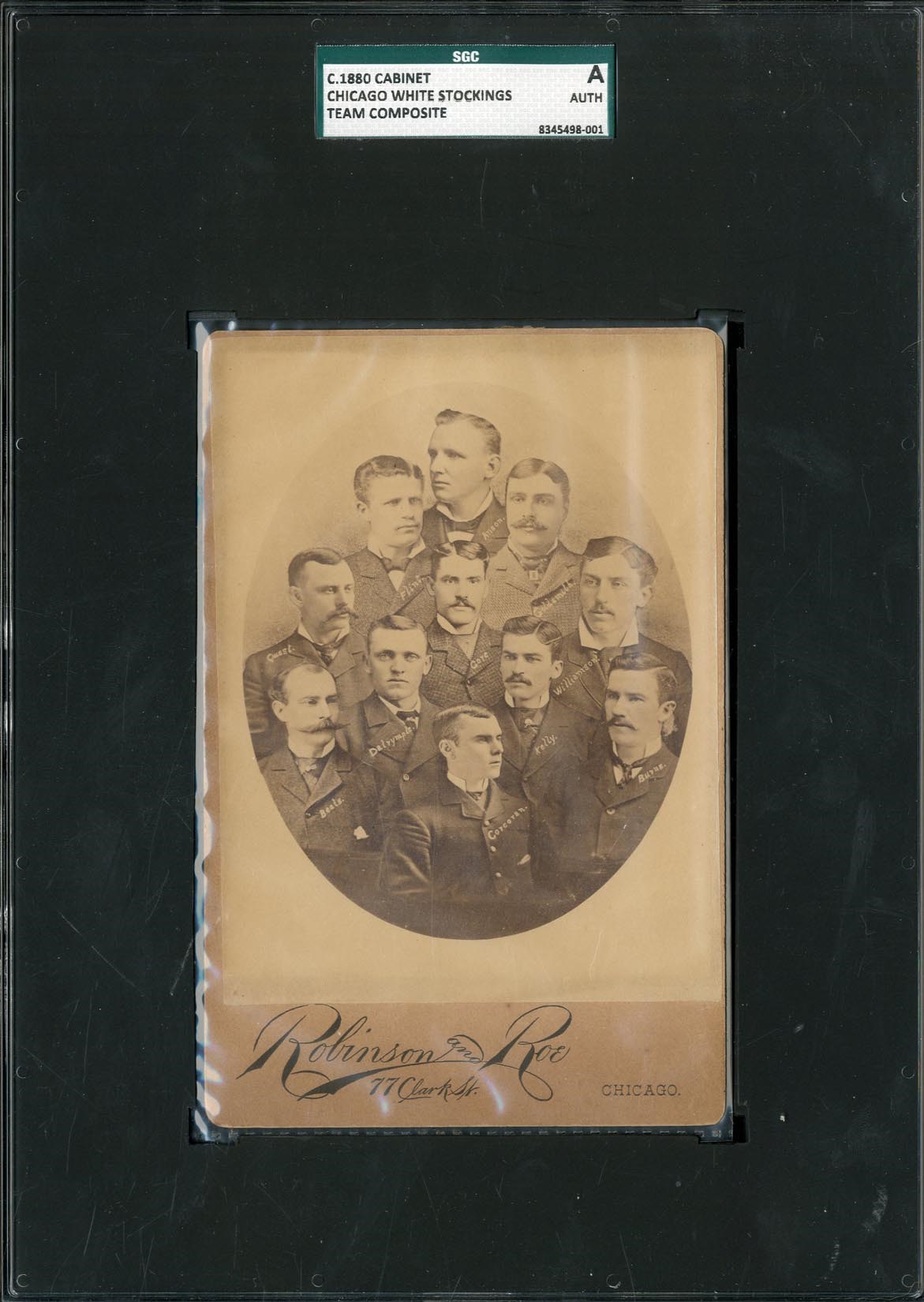 Early Baseball - 1880 Chicago White Stockings Cabinet Card (SGC)