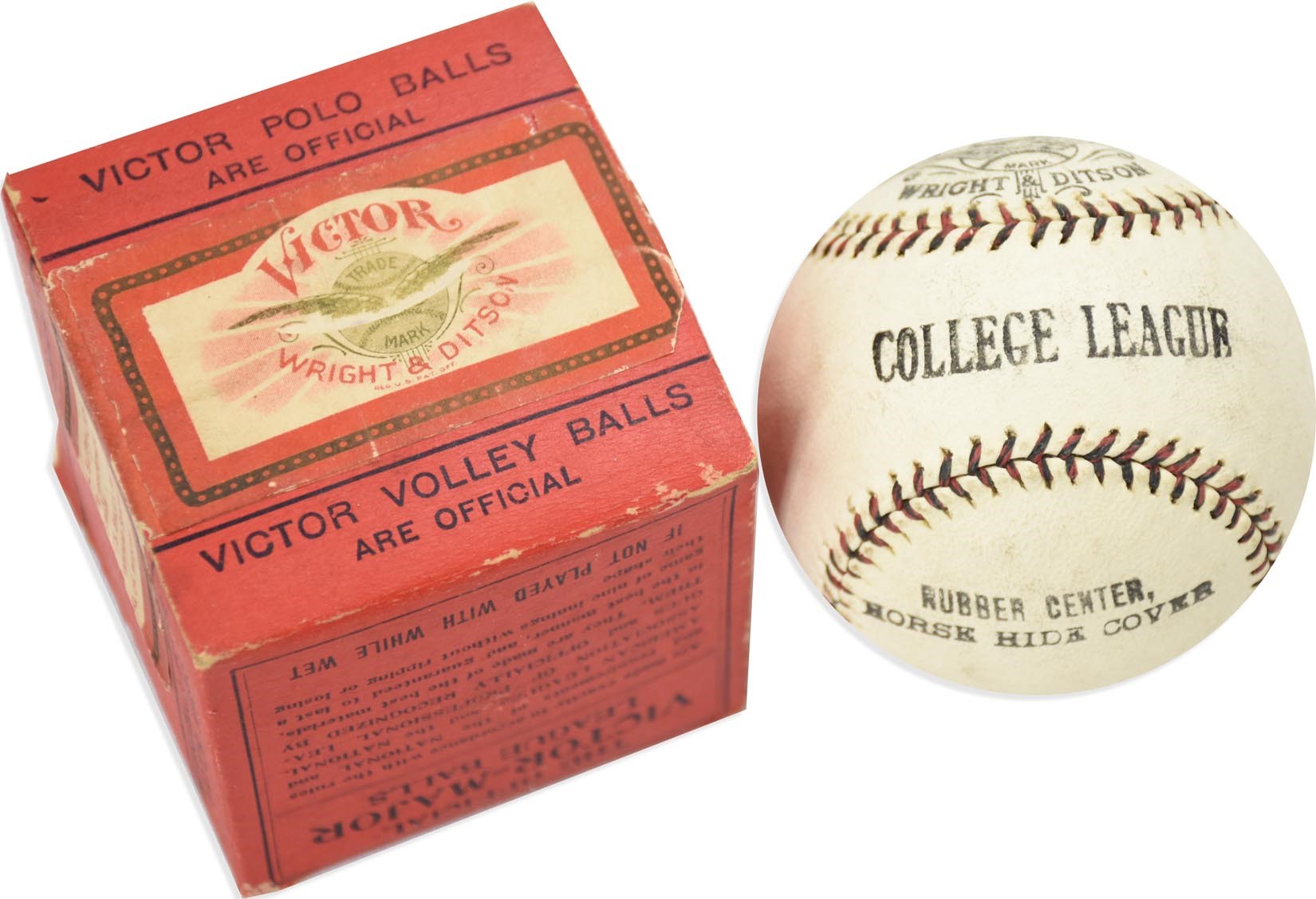 Early Baseball - Circa 1918 Victor Baseball in Original Box