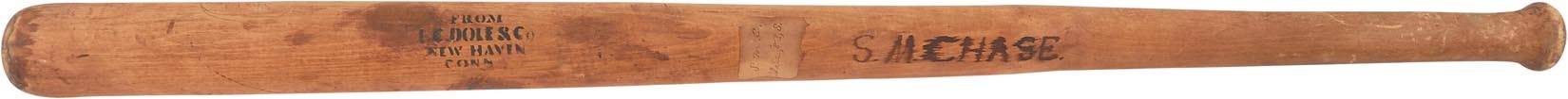 Early Baseball - 1883 L.C. Dole Bat Used by Samuel M. Chase for Yale