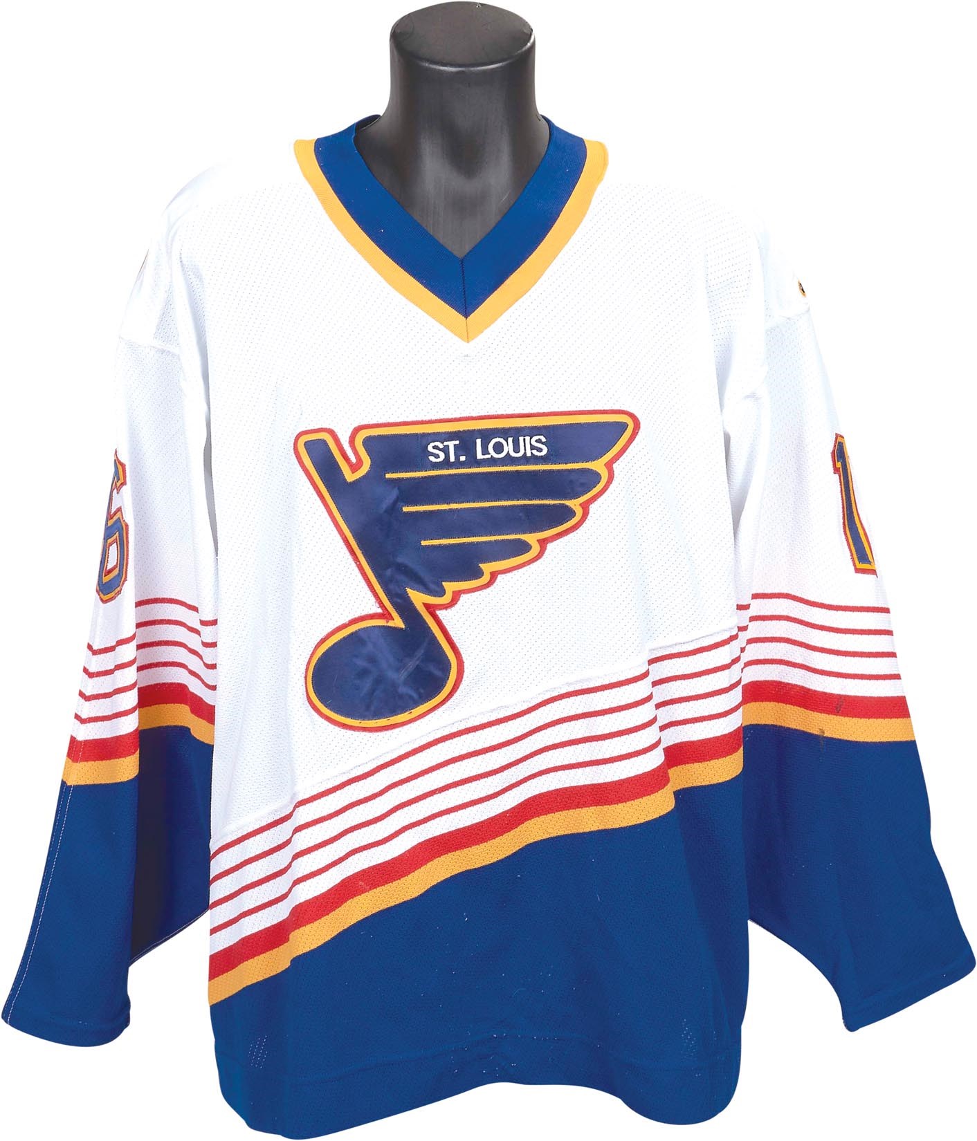 Hockey - 1995-96 Brett Hull St. Louis Blues Stanley Cup Play-Offs Game Worn Jersey