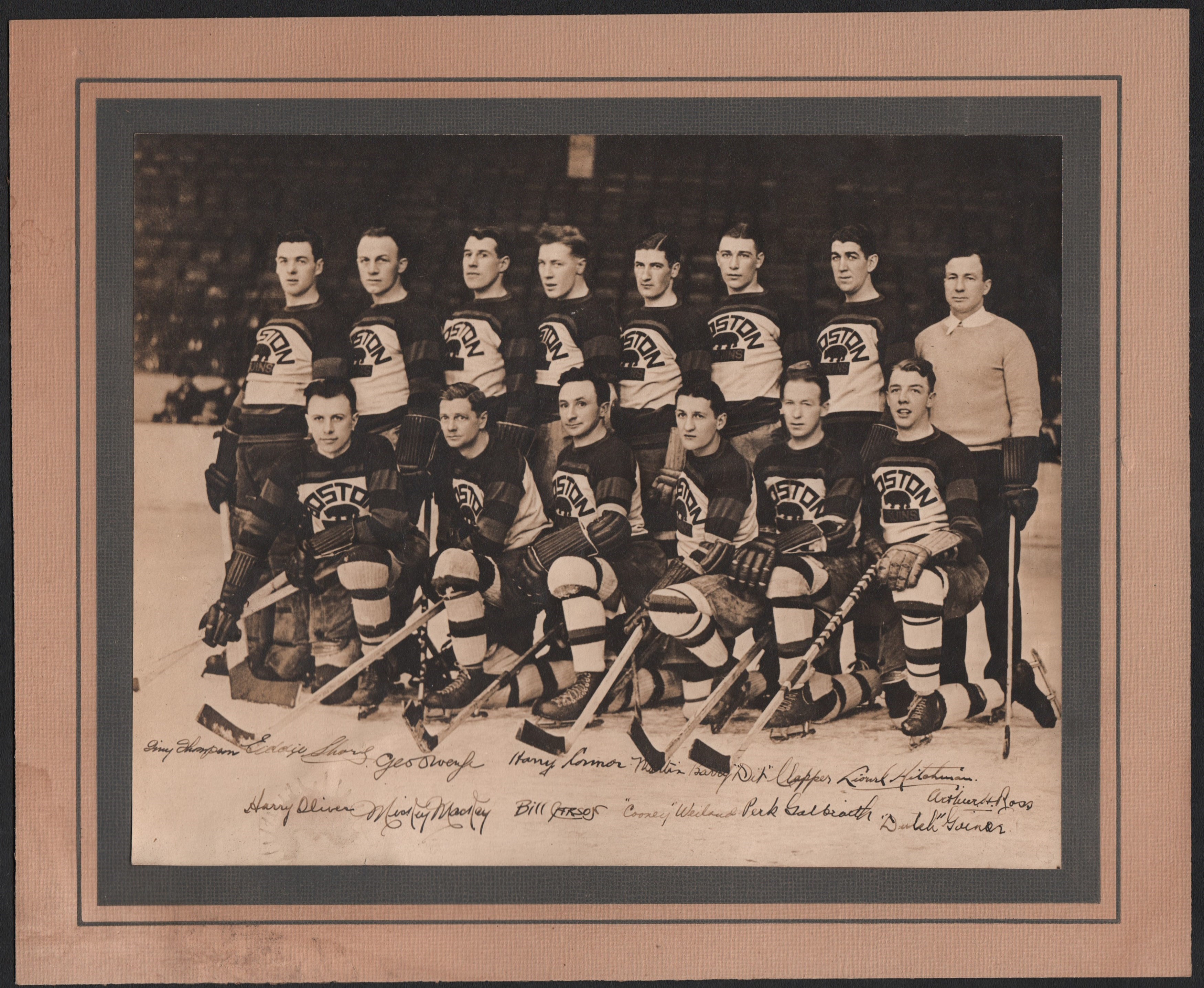 Hockey - 1929-30 Boston Bruins Team Mounted Photograph