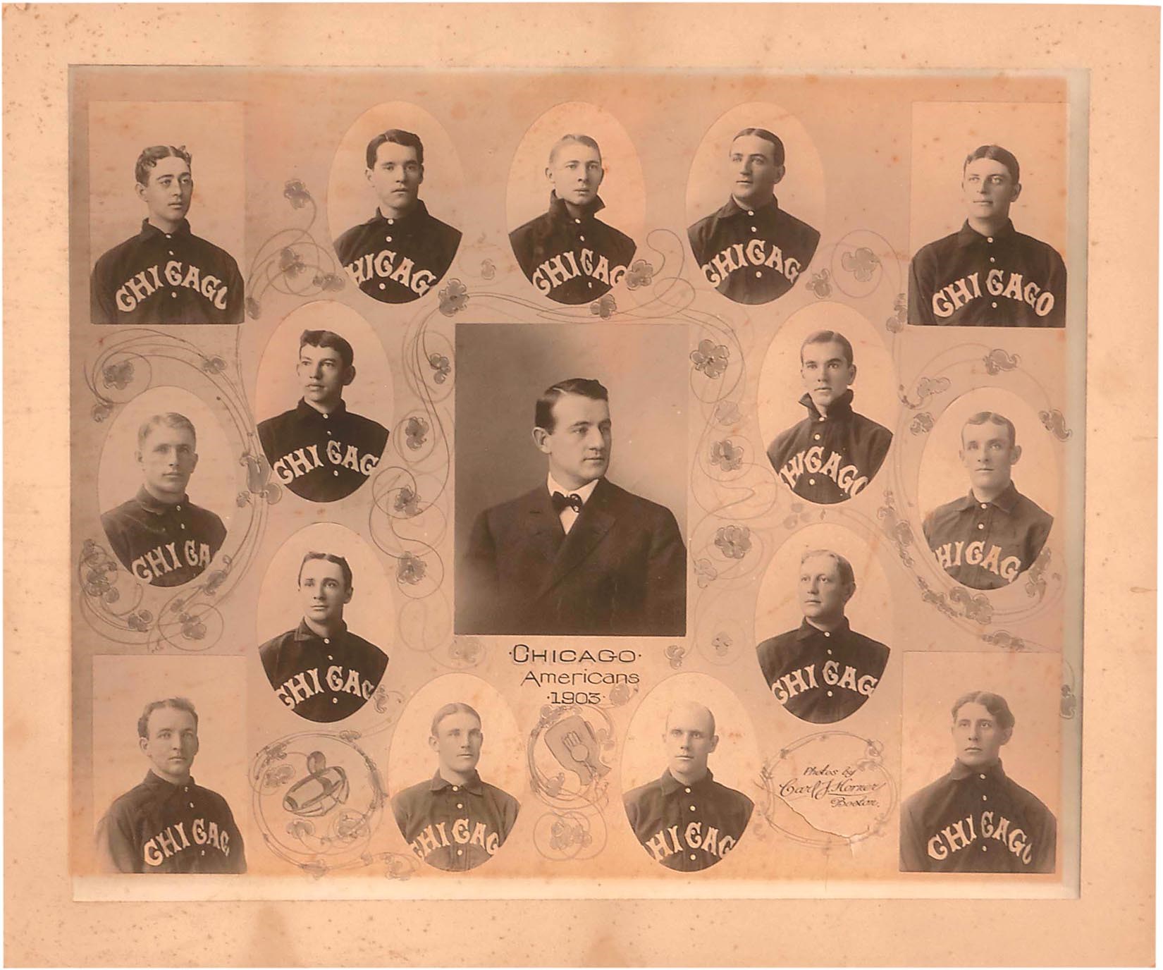 Early Baseball - 1903 Chicago White Sox Imperial Cabinet by Carl Horner