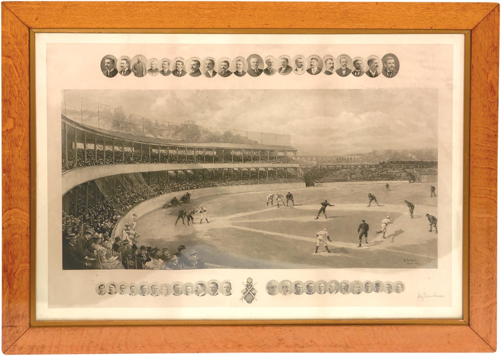 Early Baseball - 1894 Temple Cup Print by Hy Sandham (Rarest & Finest Version)